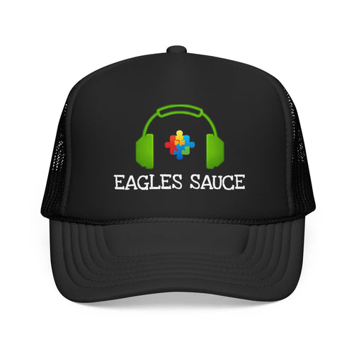 Eagles Sauce Trucker Hat — Retro Headphone Logo Foam Cap